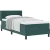Image de Lit boxspring vidaXL avec tête de lit, vert foncé, 190 x 90 cm, velours