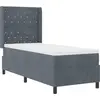 Image de vidaXL Lit boxspring avec matelas LED gris foncé 80 x 200 cm velours