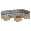 Image de vidaXL Ensemble de canapé de jardin avec coussins 9 pcs noir poly rotin