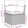 Image de vidaXL Ensemble de canapé de jardin avec coussins 7 pcs gris clair Poly-Rotin