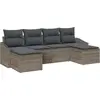 Image de vidaXL Salon de jardin avec coussins avec mémoire 6 pcs Gris