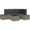 Image de vidaXL Ensemble canapé de jardin avec mémoire gris clair Poly-Rattan