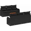 Image de vidaXL Ensemble canapé de jardin avec coffre de rangement 7 pièces Noir Poly-rotin