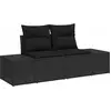 Image de Ensemble de canapés de jardin vidaXL avec rangement, 6 pièces, noir, en rotin synthétique