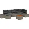 Image de vidaXL Ensemble de canapés de jardin 8 pcs Gris