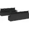 Image de vidaXL Ensemble de canapé de jardin avec coussins 9 pcs noir poly rotin
