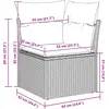 Image de vidaXL Ensemble de canapé de jardin avec mémoire 9 pcs noir poly rotin