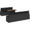 Image de vidaXL Ensemble de canapé de jardin avec mémoire 8 pcs noir poly rotin