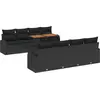 Image de vidaXL Ensemble de canapé de jardin avec mémoire 9 pcs noir poly rotin