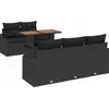Image de vidaXL Ensemble de canapé de jardin avec mémoire 6 pcs noir poly rotin