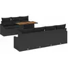 Image de vidaXL Ensemble de canapé de jardin avec mémoire 8 pcs noir poly rotin