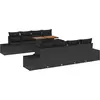 Image de vidaXL Ensemble de canapé de jardin avec mémoire 9 pcs noir poly rotin