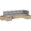 Image de Ensemble de canapés de jardin vidaXL, 8 pièces, beige, en polyrotin