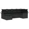 Image de vidaXL Ensemble de canapé de jardin avec coussins avec mémoire 6 pcs Poly rotin