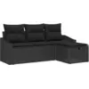 Image de vidaXL Ensemble de canapés avec coussins 4 pcs Poly-Rattan
