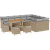 Image de vidaXL Ensemble canapé de jardin 13 pièces beige polyrotin