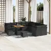 Image de vidaXL Ensemble canapé de jardin 13 pcs noir poly rotin