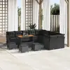 Image de vidaXL Ensemble canapé de jardin 14 pcs noir poly rotin