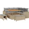 Image de vidaXL Ensemble de canapé de jardin 8 pcs Beige Poly-Rattan