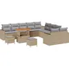 Image de vidaXL Ensemble canapé de jardin 13 pièces beige polyrotin