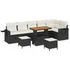 Image de vidaXL Ensemble canapé de jardin 9 pcs noir poly rotin