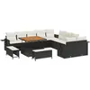 Image de vidaXL Ensemble canapé de jardin 13 pcs noir poly rotin