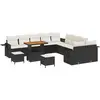 Image de vidaXL Ensemble canapé de jardin 13 pcs noir poly rotin