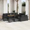Image de vidaXL Ensemble canapé de jardin 14 pcs noir poly rotin
