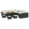 Image de vidaXL Ensemble canapé de jardin 14 pcs noir poly rotin
