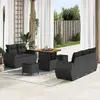 Image de vidaXL Ensemble canapé de jardin 8 pcs noir poly rotin
