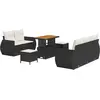 Image de vidaXL Ensemble canapé de jardin 8 pcs noir poly rotin