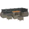 Image de vidaXL Ensemble canapé de jardin 9 pièces gris polyrotin