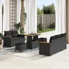 Image de vidaXL Ensemble canapé de jardin 8 pcs noir poly rotin