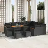 Image de vidaXL Ensemble canapé de jardin 13 pcs noir poly rotin