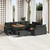 Image de vidaXL Ensemble canapé de jardin 13 pcs noir poly rotin