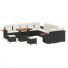 Image de vidaXL Ensemble canapé de jardin 13 pcs noir poly rotin