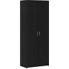 Image de vidaXL Buffet haut 2 pièces Noir aspect chêne 70 x 42,5 x 185 cm