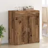 Image de vidaXL Armoire de salle de bain vieux bois 80 x 42,5 x 93,5 cm Bois composite