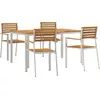 Image de vidaXL Ensemble de jardin 5 pcs brun bois massif acacia