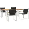 Image de vidaXL Ensemble de jardin 5 pcs brun bois massif acacia