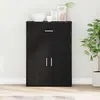 Image de Buffet vidaXL noir aspect chêne 60 x 30 x 84 cm en aggloméré