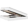 Image de vidaXL Lit de rangement avec matelas Blanc 200 x 200 cm Similicuir