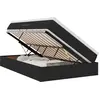 Image de vidaXL Lit de rangement avec matelas Noir 120 x 200 cm Polyester