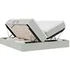 Image de vidaXL Lit de rangement avec matelas gris clair 200 x 200 cm velours
