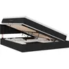 Image de vidaXL Lit de rangement avec matelas Noir 160 x 200 cm
