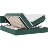 Image de vidaXL Lit avec rangement et matelas Vert foncé 90 x 200 cm