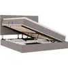 Image de vidaXL Lit de rangement avec matelas Taupe 180 x 200 cm Tissu