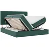 Image de Vidaxl Lit De Rangement Avec Stockage Vert Foncé 200 X 200 Cm Velours