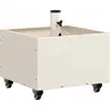 Image de vidaXL Support pour parasol blanc 45 x 45 x 45 cm en acier