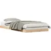 Image de vidaXL Structure de lit en bois massif de pin, couleur naturelle, 90 x 220 cm